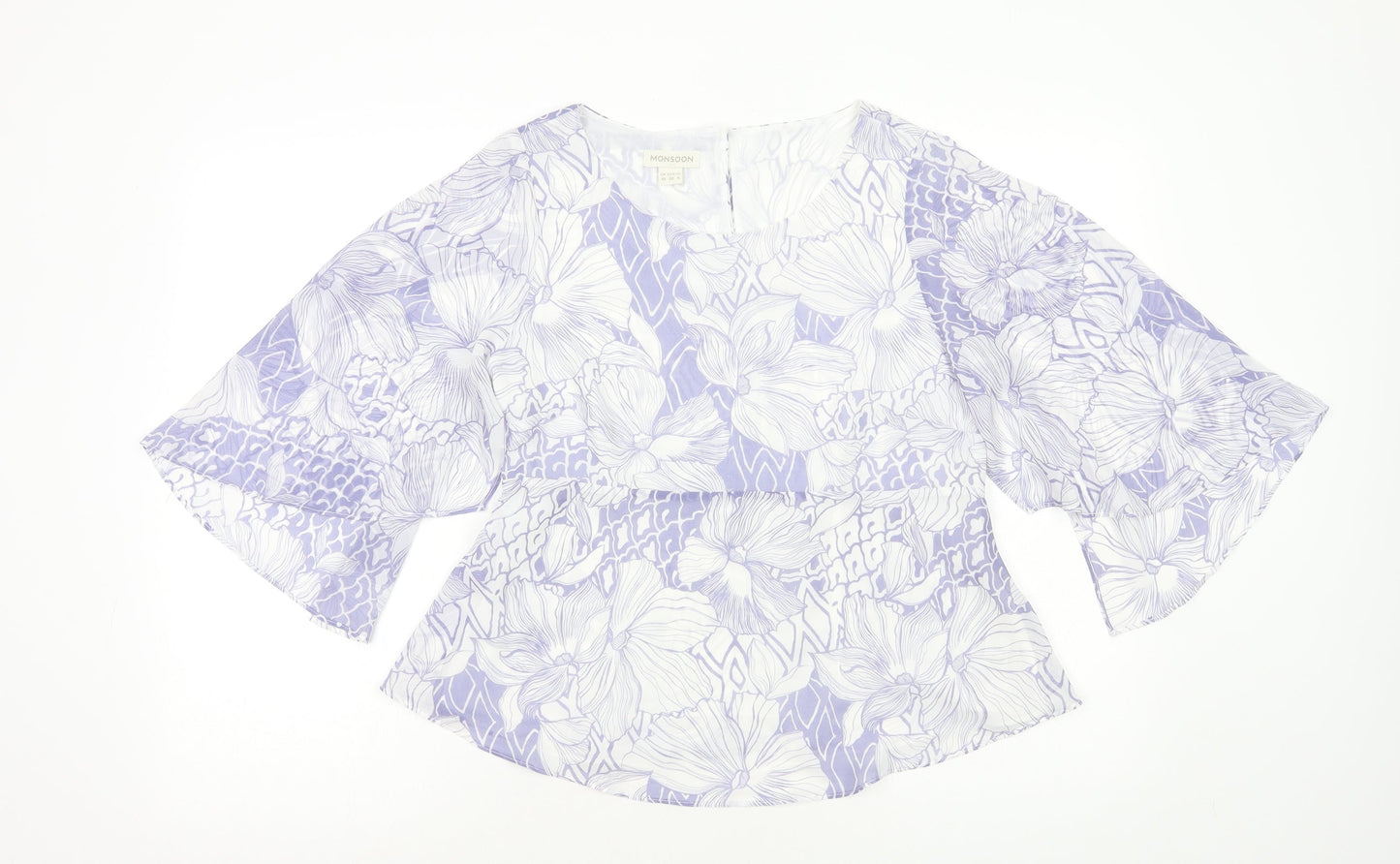 Womens UK Size 10 Monsoon Purple Basic Blouse