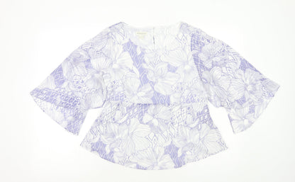Womens UK Size 10 Monsoon Purple Basic Blouse