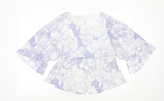Womens UK Size 10 Monsoon Purple Basic Blouse