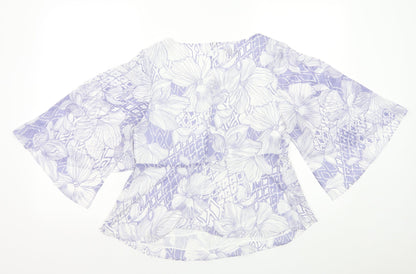 Womens UK Size 10 Monsoon Purple Basic Blouse