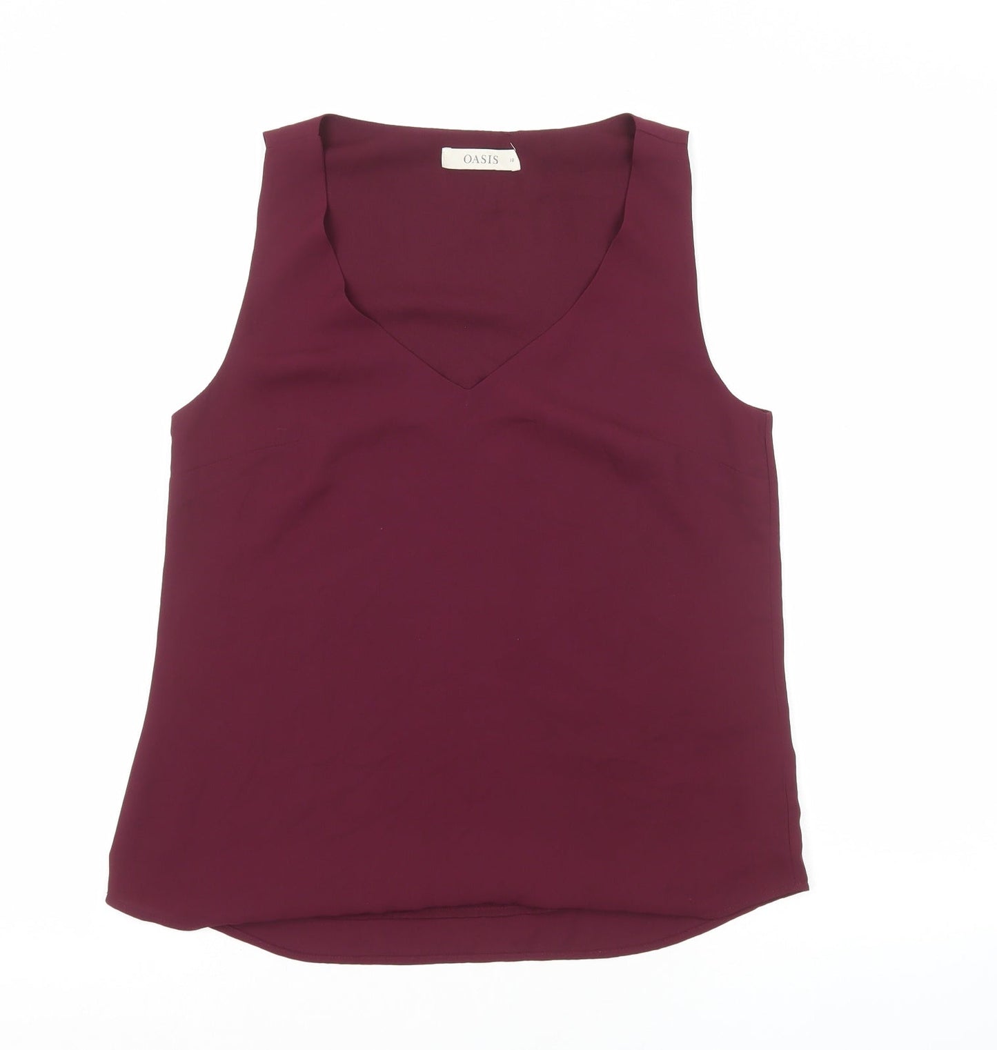 Womens UK Size 10 Oasis Red Basic Tank