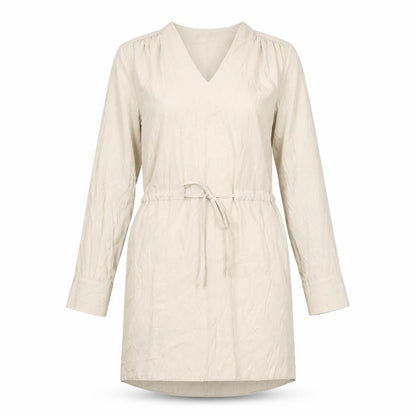 Primark Womens Beige Polyester Shift Size 8 V-Neck Pullover - Drawstring Waist