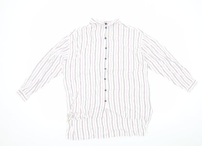 Womens UK Size 10 Topshop Multicoloured Basic Button-Up