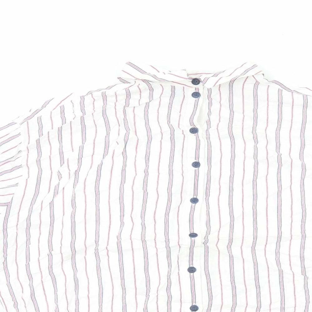 Womens UK Size 10 Topshop Multicoloured Basic Button-Up