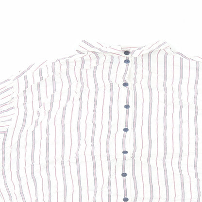 Womens UK Size 10 Topshop Multicoloured Basic Button-Up