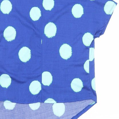 Womens UK Size S Zara Blue Basic T-Shirt