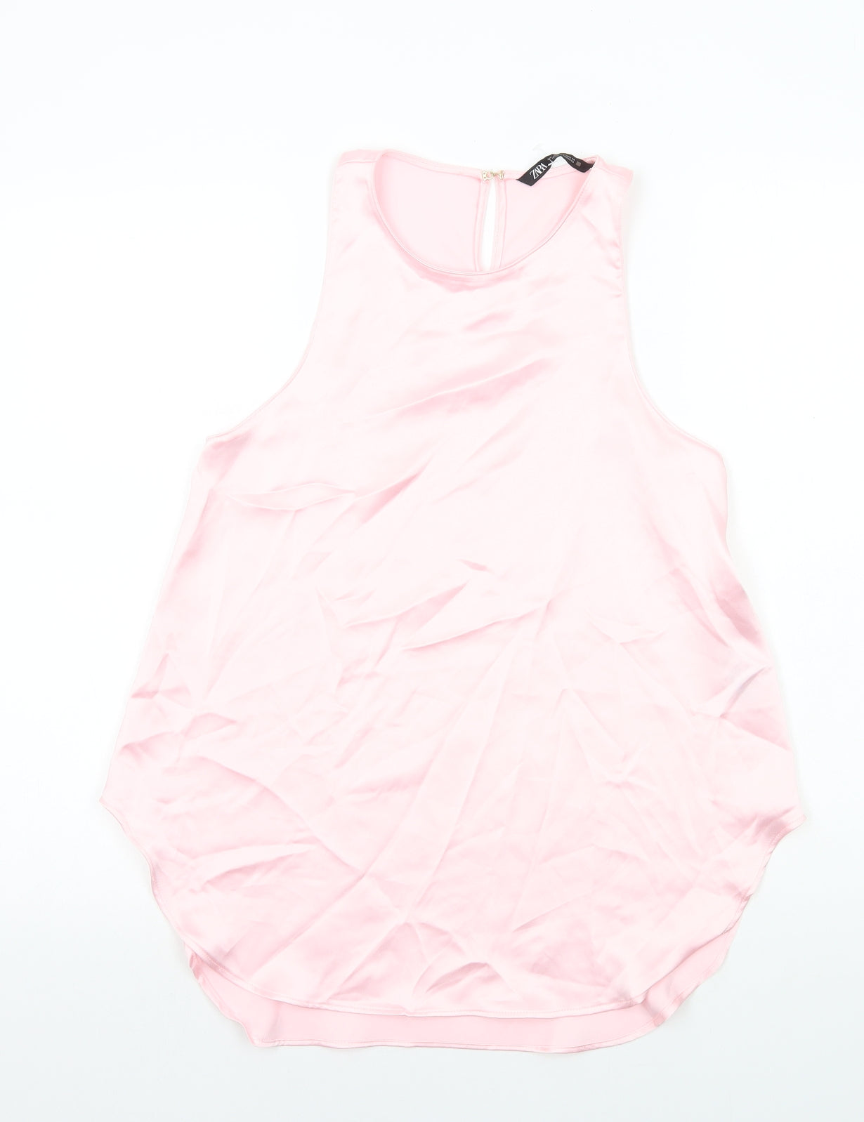 Womens UK Size XS Zara Pink Basic Tank