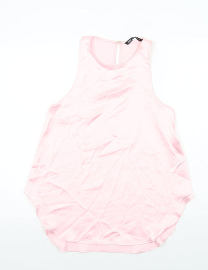 Womens UK Size XS Zara Pink Basic Tank