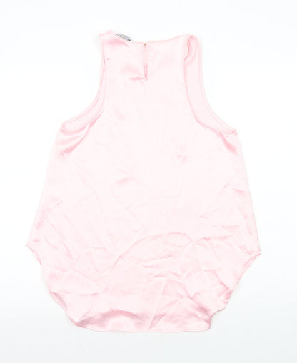 Womens UK Size XS Zara Pink Basic Tank