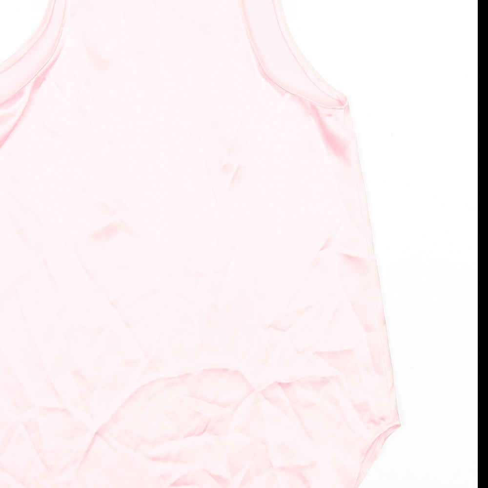 Womens UK Size XS Zara Pink Basic Tank
