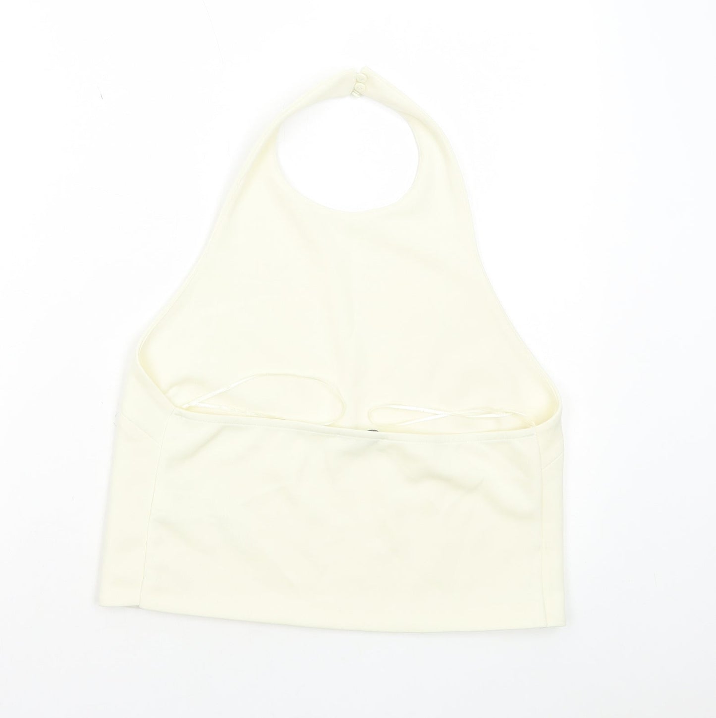 Womens UK Size L Zara Ivory Cropped Tank