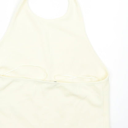 Womens UK Size L Zara Ivory Cropped Tank