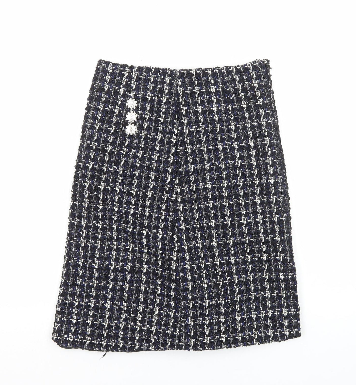 Womens UK Size M Preworn Straight & Pencil Tweed Skirt