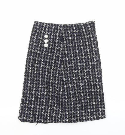 Womens UK Size M Preworn Straight & Pencil Tweed Skirt