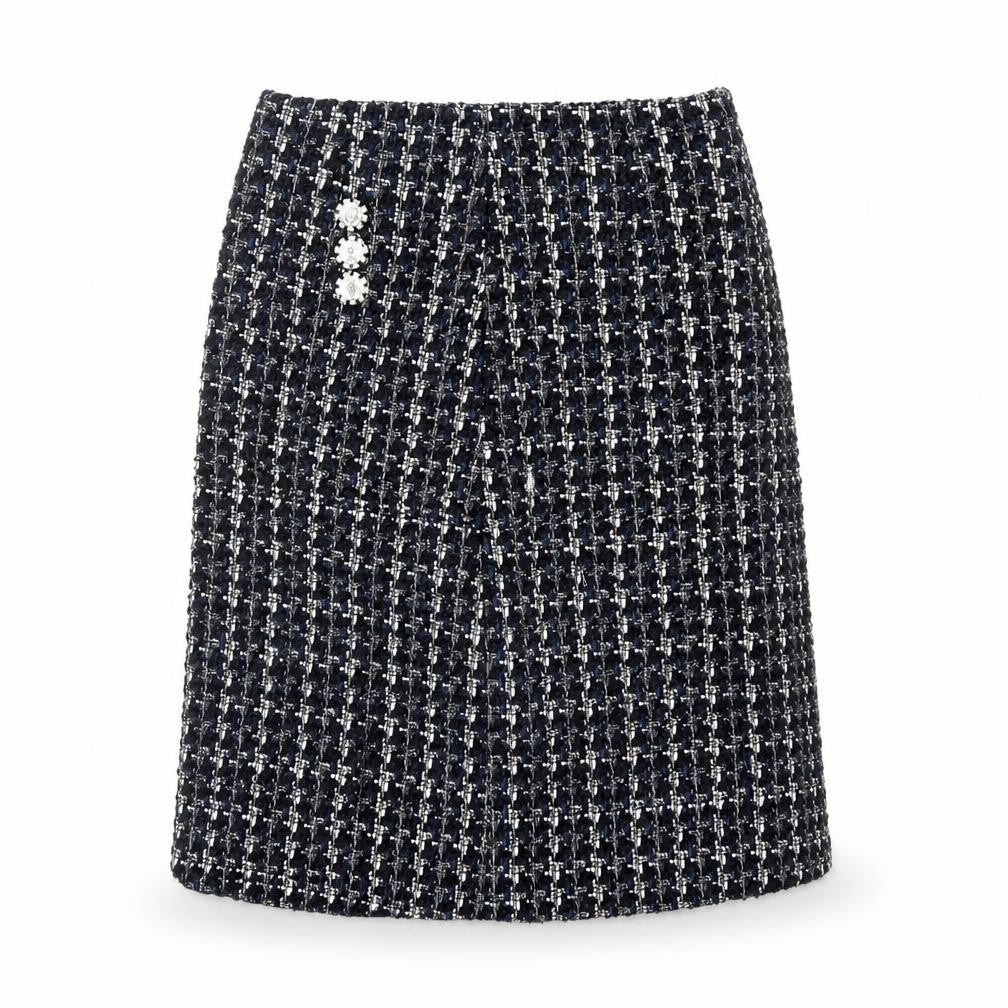 Womens UK Size M Preworn Straight & Pencil Tweed Skirt