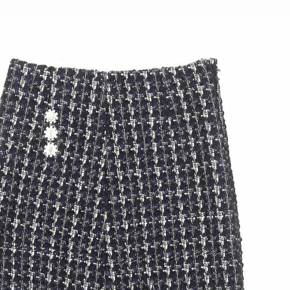 Womens UK Size M Preworn Straight & Pencil Tweed Skirt