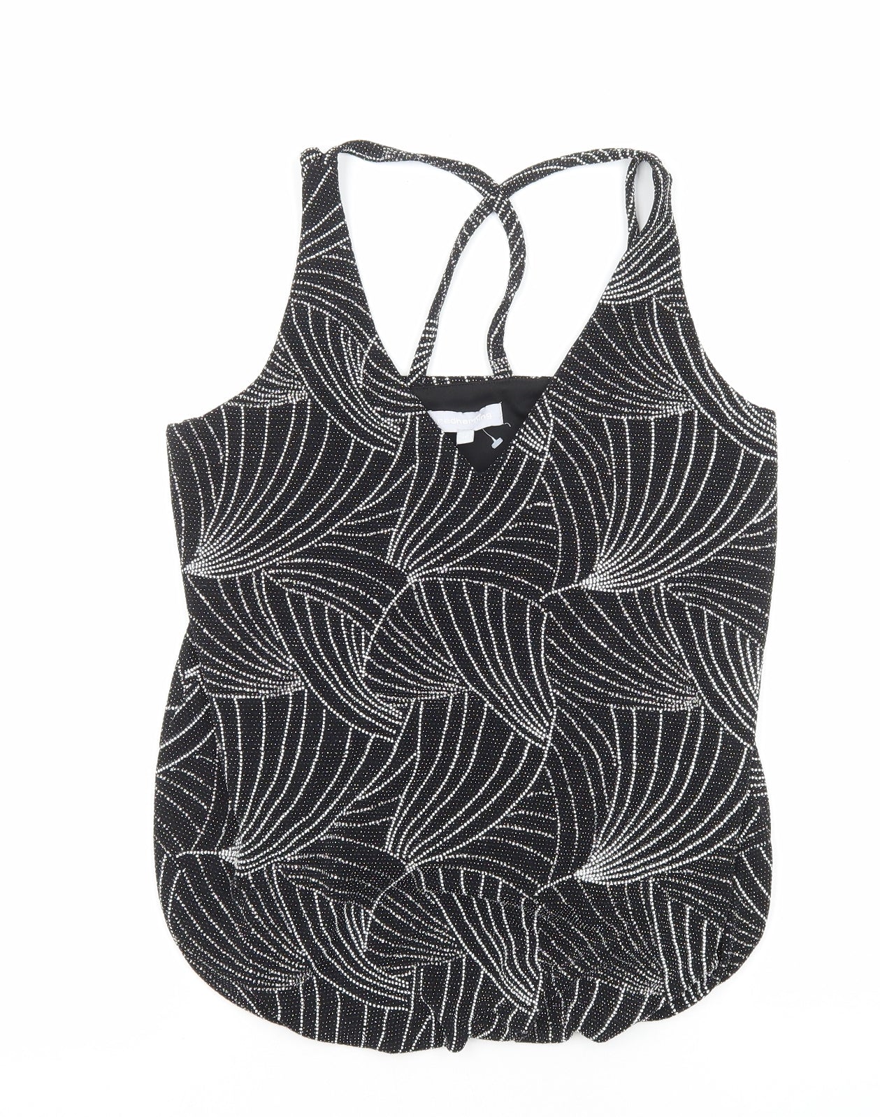Womens UK Size 10 Red Herring Black Camisole Tank