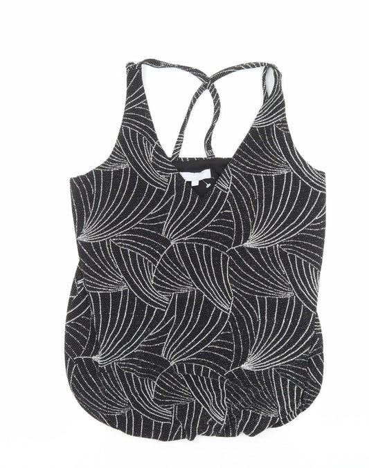 Womens UK Size 10 Red Herring Black Camisole Tank
