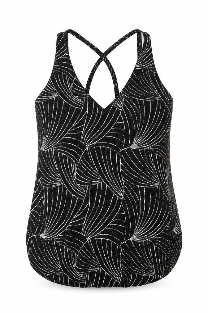 Womens UK Size 10 Red Herring Black Camisole Tank