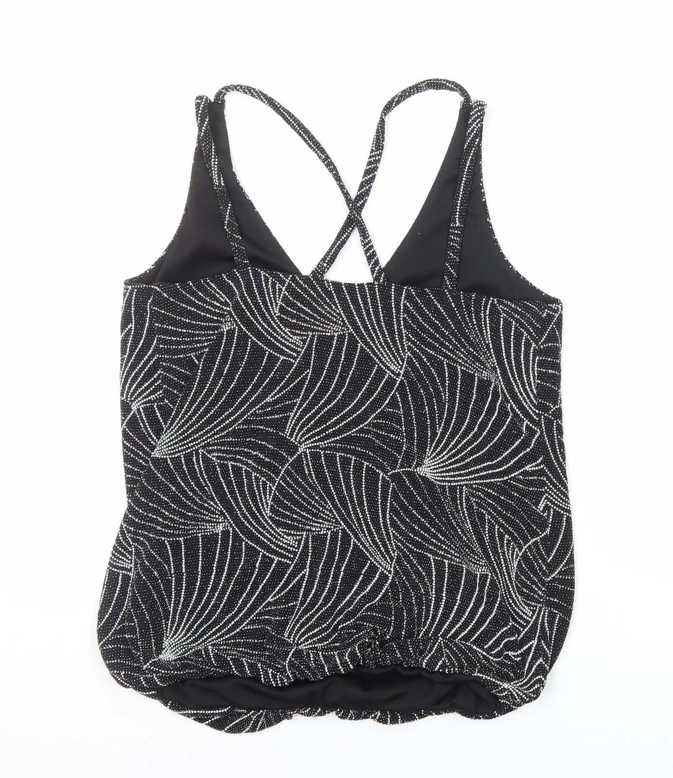 Womens UK Size 10 Red Herring Black Camisole Tank