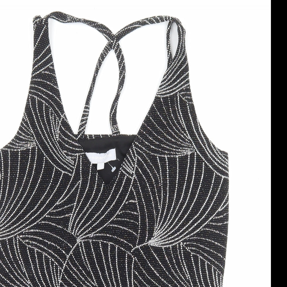 Womens UK Size 10 Red Herring Black Camisole Tank