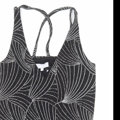 Womens UK Size 10 Red Herring Black Camisole Tank