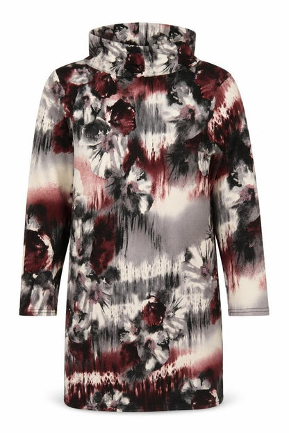 CMD Womens Multicoloured Geometric Polyester Pullover Sweatshirt Size 10 Pullover