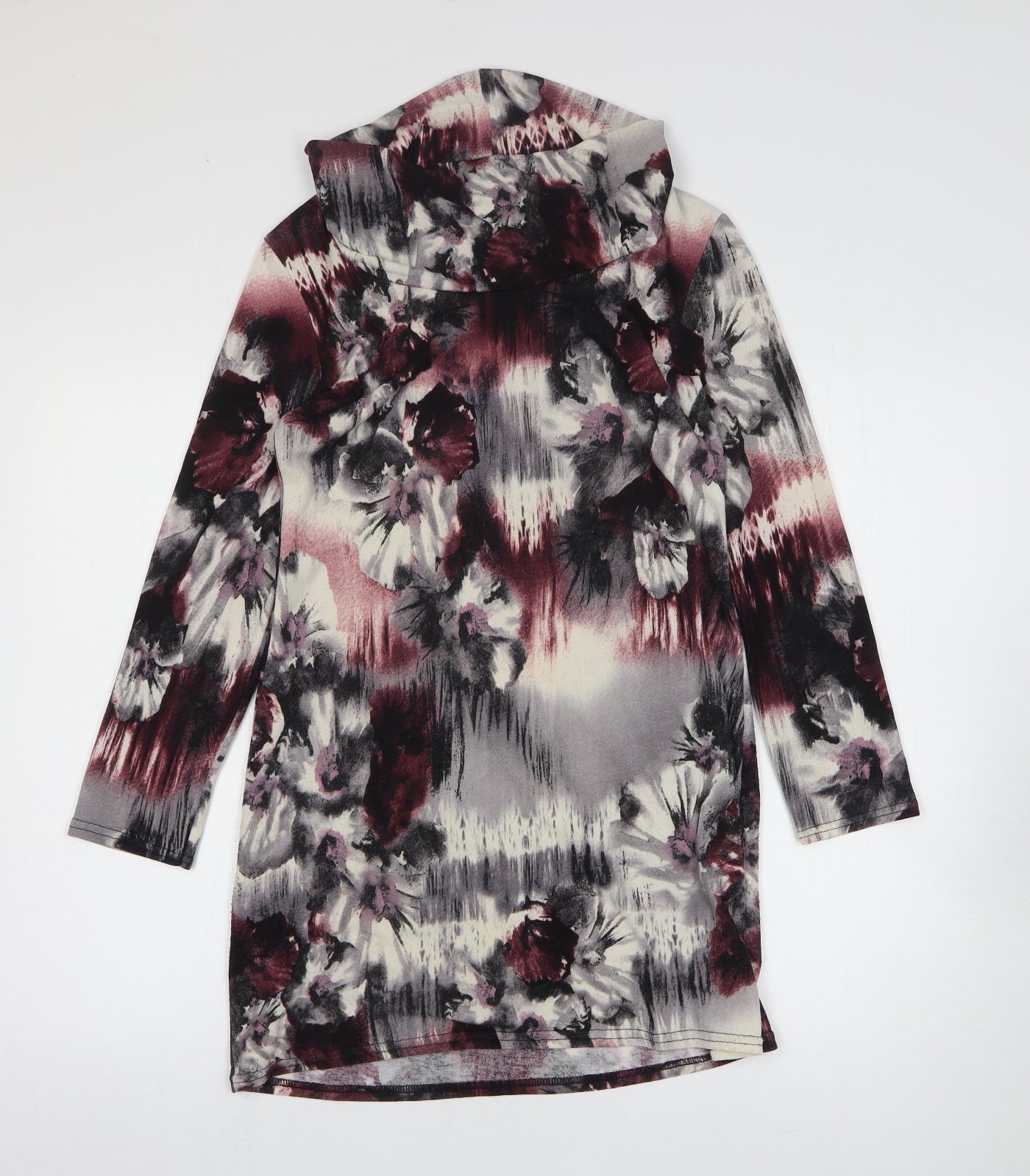 C.M.D Womens Multicoloured Geometric Polyester Pullover Sweatshirt Size 10 Pullover