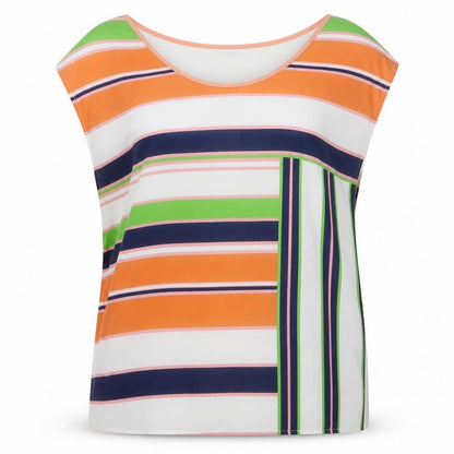 Womens UK Size M Zara Multicoloured Basic Blouse