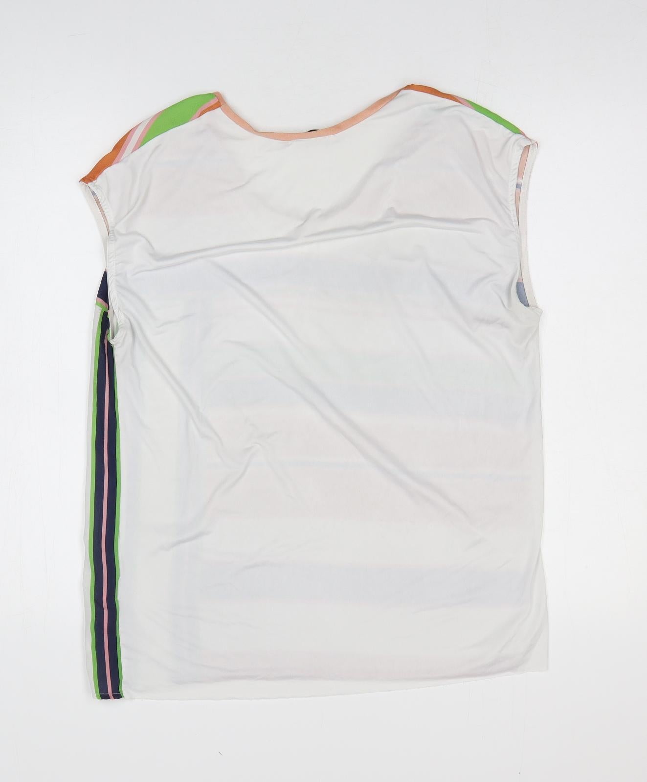 Womens UK Size M Zara Multicoloured Basic Blouse