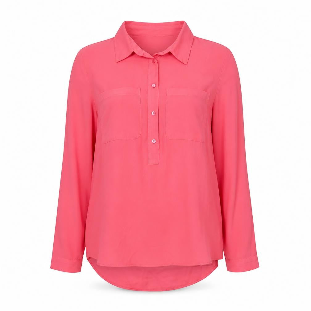Womens UK Size 12 TU Pink Basic Button-Up