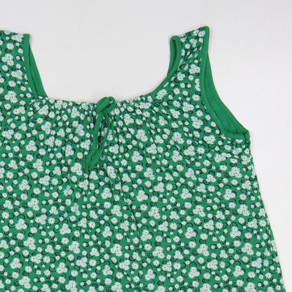 Womens UK Size M Preworn Green Basic Tank