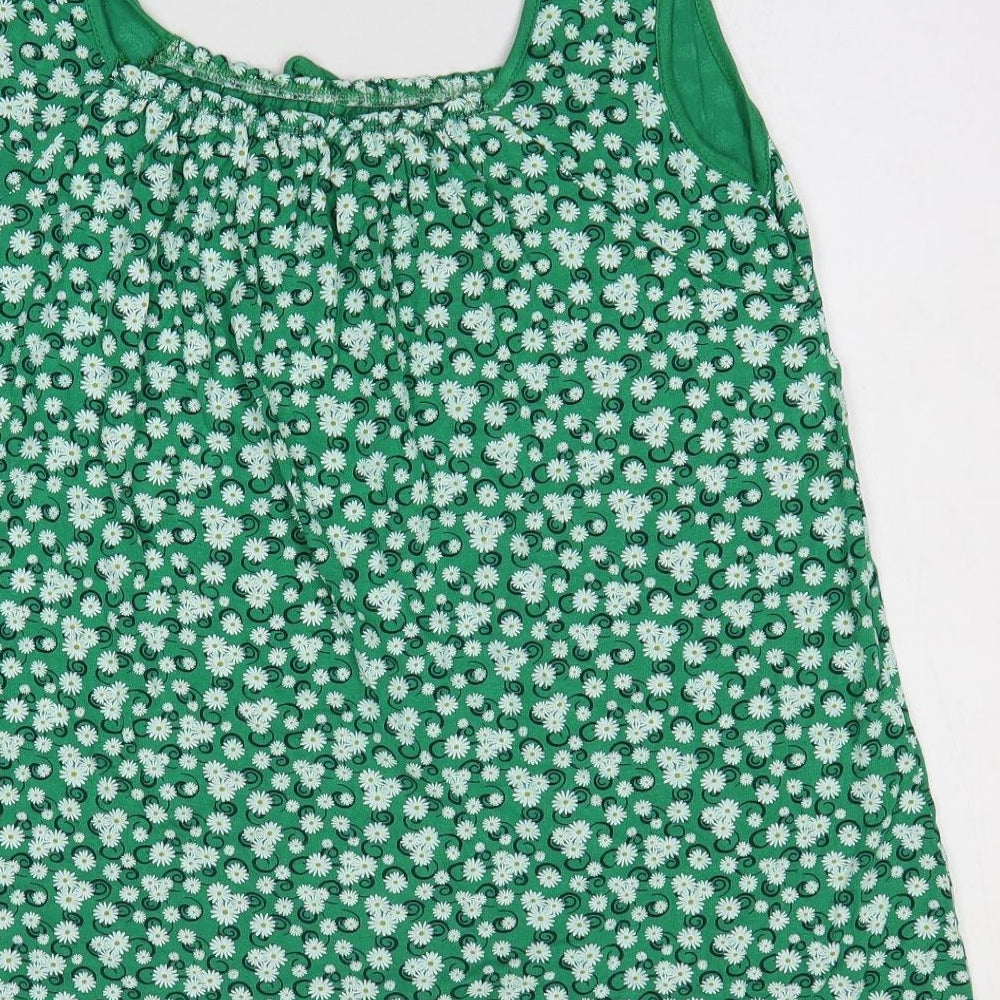 Womens UK Size M Preworn Green Basic Tank