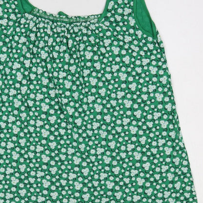 Womens UK Size M Preworn Green Basic Tank