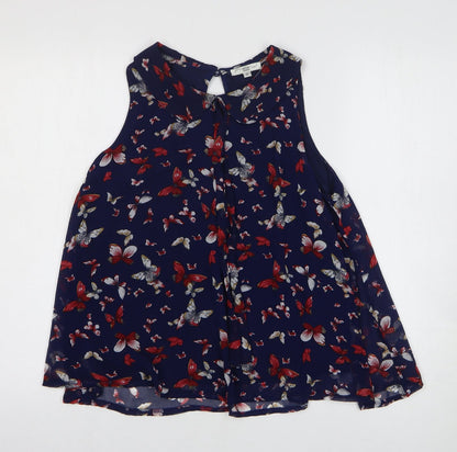 Womens UK Size S New Look Blue Basic Blouse