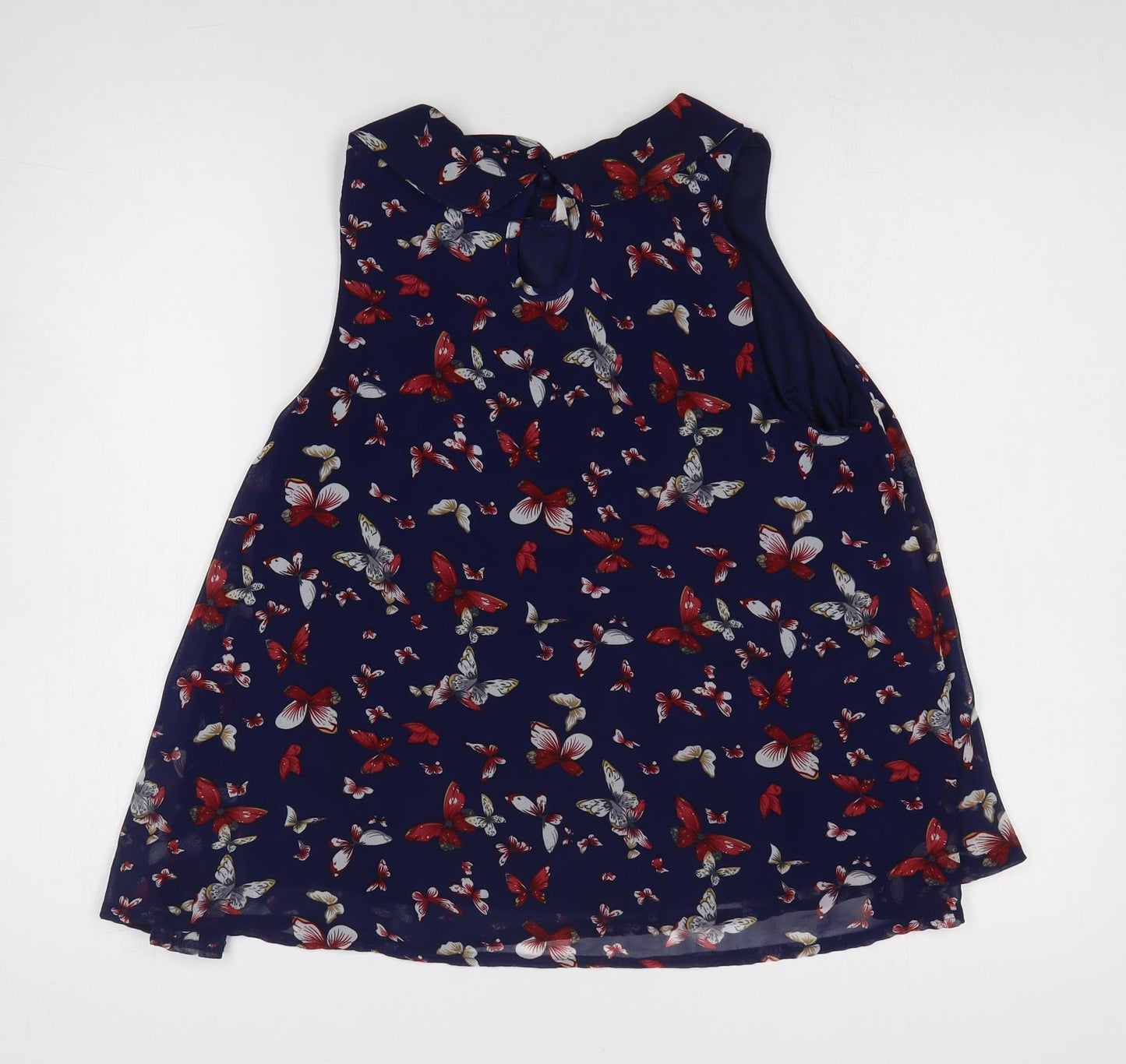Womens UK Size S New Look Blue Basic Blouse