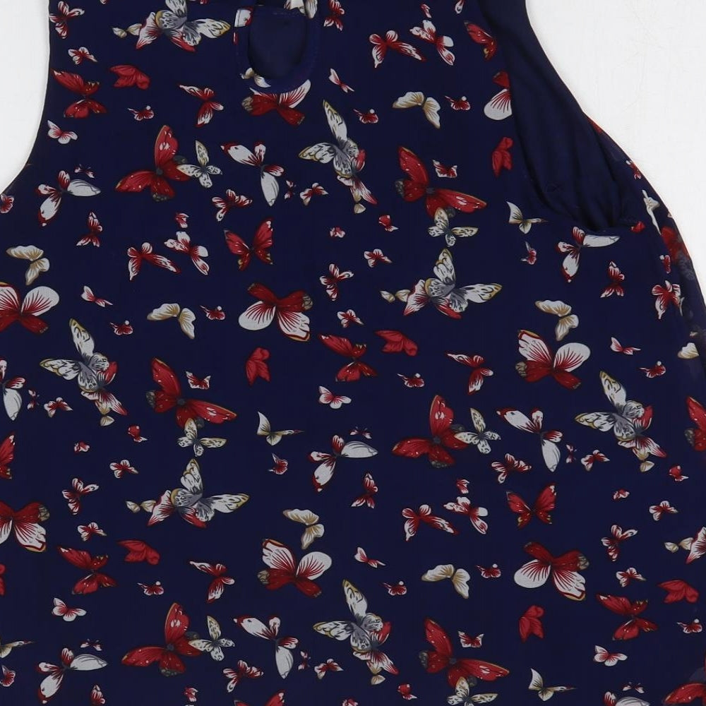 Womens UK Size S New Look Blue Basic Blouse