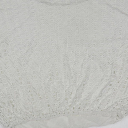 Alexara Womens White Viscose Basic T-Shirt Size L Round Neck