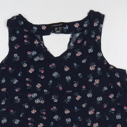 Womens UK Size 12 Atmosphere Blue Basic Tank