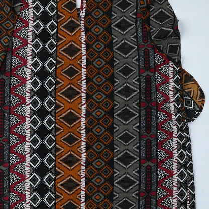 Papaya Womens Multicoloured Geometric Polyester Basic Blouse Size 10 Round Neck