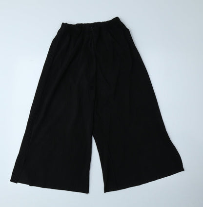 Womens UK Size 8 ASOS Regular Fit Cropped Black Trousers