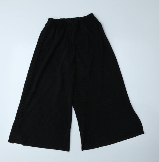 Womens UK Size 8 ASOS Regular Fit Cropped Black Trousers