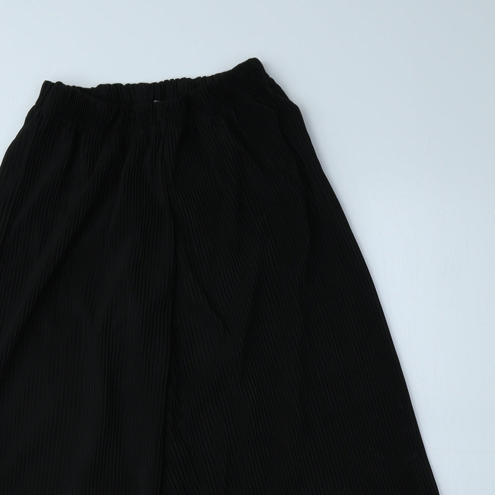 Womens UK Size 8 ASOS Regular Fit Cropped Black Trousers