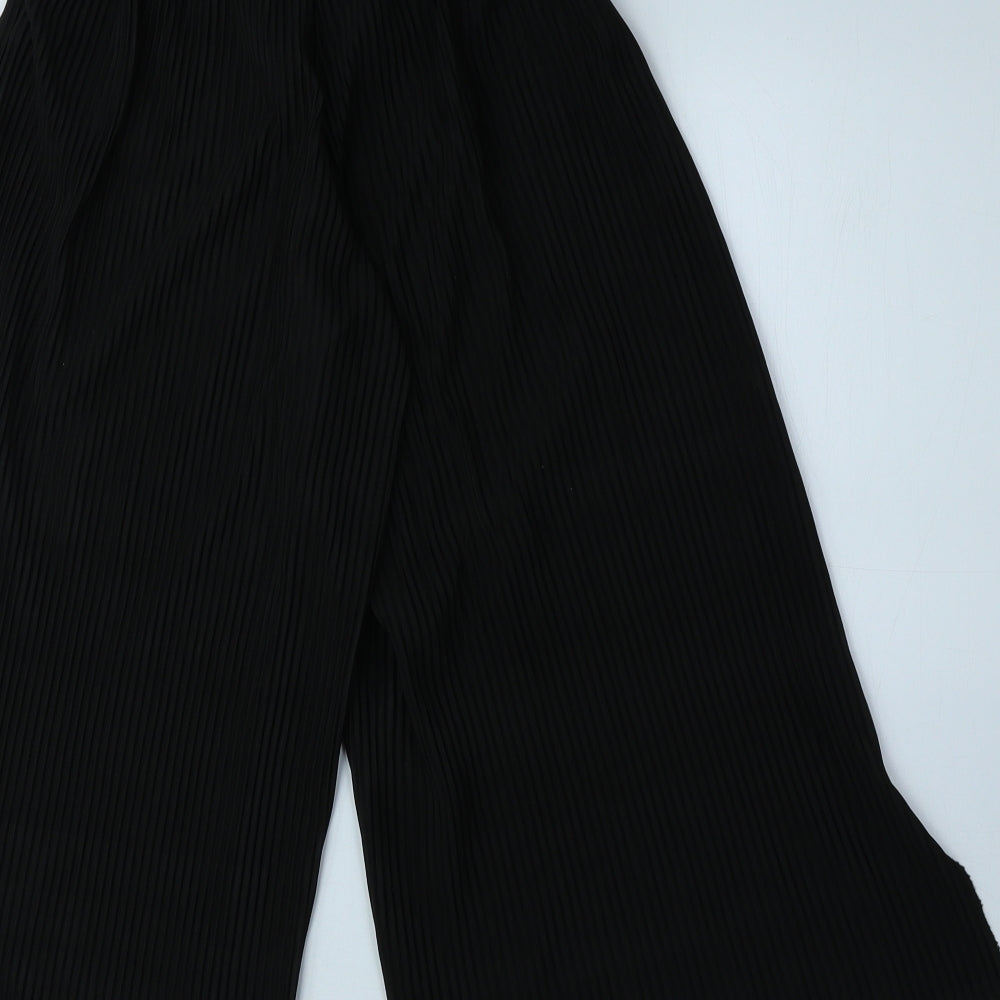 Womens UK Size 8 ASOS Regular Fit Cropped Black Trousers