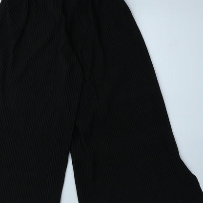 Womens UK Size 8 ASOS Regular Fit Cropped Black Trousers