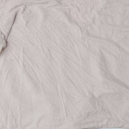 F&F Womens Pink Polka Dot Polyester Basic Blouse Size 10 V-Neck - See Through Sleeves