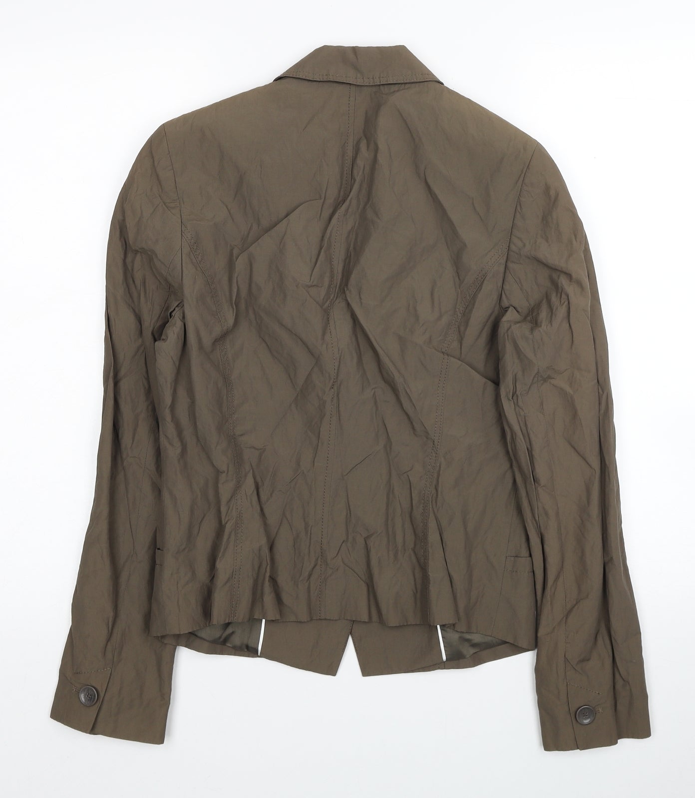 Esprit Womens Brown Jacket Blazer Size 10 Button