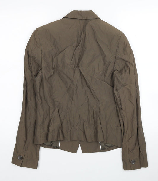 Esprit Womens Brown Jacket Blazer Size 10 Button