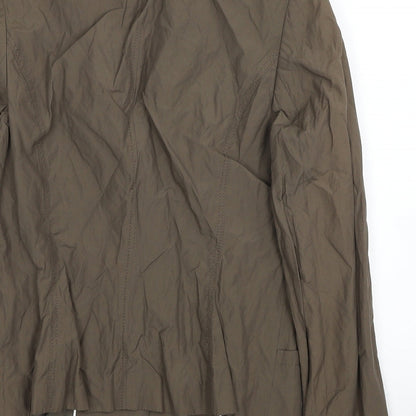 Esprit Womens Brown Jacket Blazer Size 10 Button
