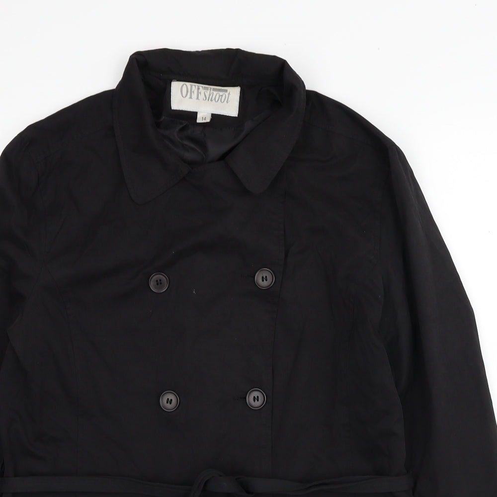 Womens UK Size 14 OffShoot Black Trench Coat